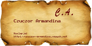 Czuczor Armandina névjegykártya